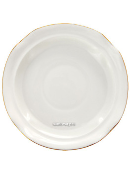 Масленка фарфоровая форма "Наташа", рисунок "Золотая лента", Императорский фарфоровый завод