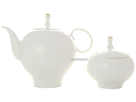 Сервиз чайный форма "Яблочко", рисунок "Золотой кант" 6/20, Императорский фарфоровый завод