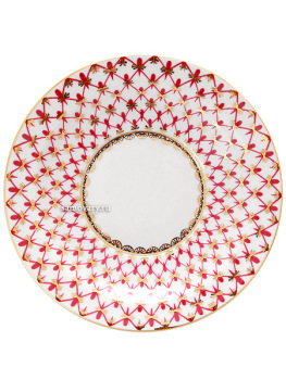 Чашка с блюдцем чайная форма "Молодежная", рисунок "Сетка-Блюз", Императорский фарфоровый завод