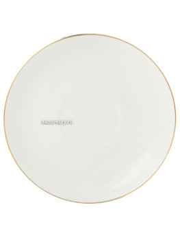 Чашка с блюдцем чайная форма "Купольная", рисунок "Золотая лента", Императорский фарфоровый завод