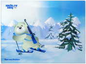 Доска разделочная Сочи 2014 "Биатлон" гладкая 