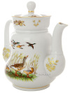 Чайник заварочный форма "Сударыня" рисунок "Летят утки", Императорский фарфоровый завод