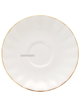 Фарфоровая чайная пара форма "Нега" рисунок "Золотая лента" Императорский фарфоровый завод