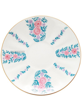 Чашка с блюдцем чайная форма "Гвоздика", рисунок "Маргаритки", Императорский фарфоровый завод