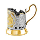 Подстаканник с позолотой "МЧС России" Кольчугино