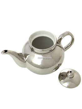 Чайник заварочный керамический "под серебро" для самовара
