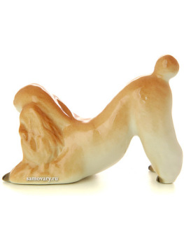 Скульптура "Пудель играющий рыжий", Императорский фарфоровый завод
