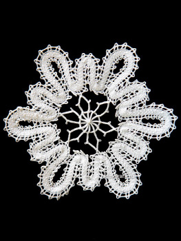 Вологодское кружево - сувенир "Снежинка", арт. 4нхп-232