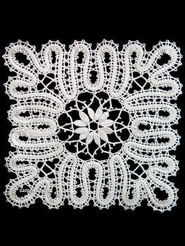 Вологодское кружево - салфетка белая, арт. 6нхп-225