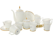 Императорский сервиз кофейный форма "Юлия", роспись "Золотая лента" 6/15, Императорский фарфоровый завод