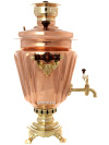 Угольный самовар 7 литров латунь-медь "конус", арт. 220589