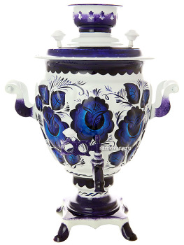 Набор самовар электрический 3 литра с художественной росписью "Гжель", арт. 130317