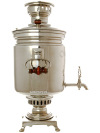 Угольный самовар 8 литров никелированный цилиндр фабрика В.П.Баташева арт.460547