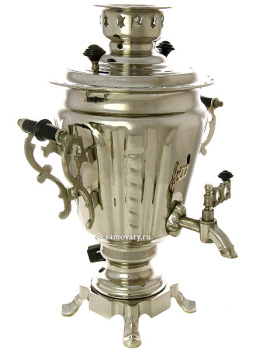 Самовар Электрический 3 литра никелированный "Конус" с терморегулятором, арт. 110332