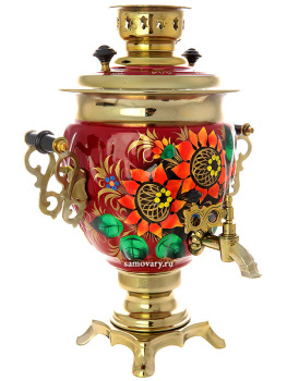 Набор самовар электрический 3 литра с художественной росписью "Подсолнухи", арт. 155940