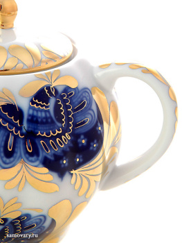 Сахарница форма "Тюльпан", рисунок "Золотой сад", Императорский фарфоровый завод