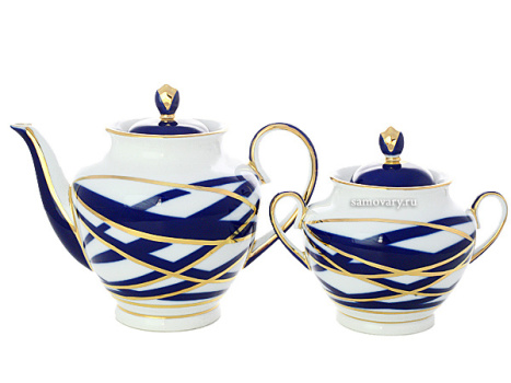 Сервиз чайный форма "Весенняя", рисунок "Кокон" 6/20, Императорский фарфоровый завод