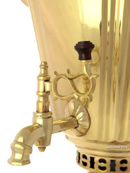 Старинный угольный самовар 7 литров желтый "конус" граненый, произведен в начале XX века, арт. 430428