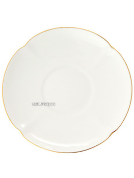 Чашка с блюдцем кофейная форма "Наташа" рисунок "Золотая лента", Императорский фарфоровый завод