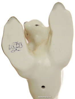 Скульптура "Пудель играющий рыжий", Императорский фарфоровый завод