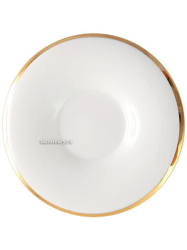 Кофейная чашка с блюдцем форма "Юлия" рисунок "Золотая лента", Императорский фарфоровый завод