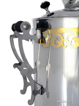 Электрический самовар 25 литров с покрытием "под серебро" с автоматическим отключением при закипании, арт. 124546а