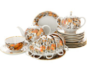 Сервиз чайный форма "Тюльпан", рисунок "Мой сад" 6/20, Императорский фарфоровый завод