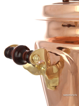 Угольный самовар 7 литров латунь-медь "конус", арт. 220589