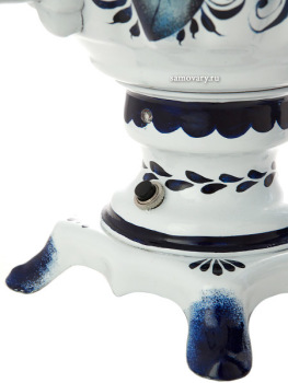 Электрический самовар 3 л расписной "Гжель", "цилиндр" с автоматическим отключением при закипании, арт. 150478к