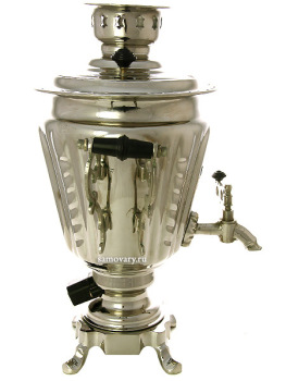 Самовар Электрический 3 литра никелированный "Конус" с терморегулятором, арт. 110332