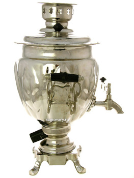 Электрический самовар 3 л никелированный "Желудь", арт. 110321