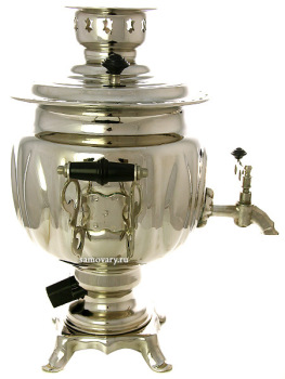 Самовар электрический 3 литра никелированный "Овал", арт. 110302