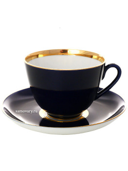 Сервиз чайный форма "Весенняя", рисунок "Ночь" 6/14, Императорский фарфоровый завод