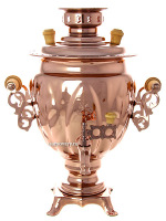 Электрический самовар 3 литра с медным покрытием "желудь", арт. 140305