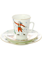Комплект кофейный форма "Майская", рисунок "Балет Щелкунчик", Императорский фарфоровый завод