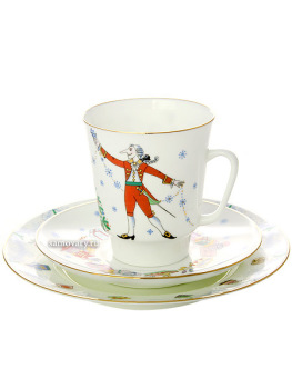 Комплект кофейный форма "Майская", рисунок "Балет Щелкунчик", Императорский фарфоровый завод
