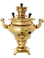Сувенирный самовар угольный "Репка под золото"