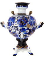 Электрический самовар 5 литра с художественной росписью "Гжель", "шар", арт. 155689