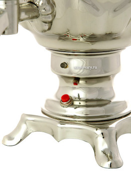 Электрический самовар 4 литра никелированный "Конус" с автоматическим отключением при закипании воды, арт. 144542к