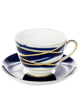 Сервиз чайный форма "Весенняя", рисунок "Кокон" 6/20, Императорский фарфоровый завод