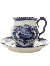 Чайная пара с художественной росписью "Гжель" "Голубая рапсодия"