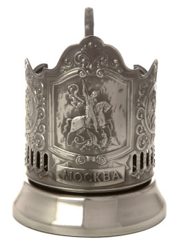 Никелированный подстаканник "Георгий Победоносец" Кольчугинский завод