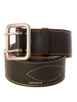 Ремень кожаный коричневый двухшпеньковый