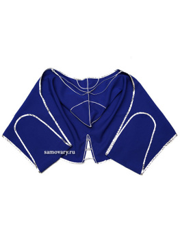 Башлык из габардина синего цвета