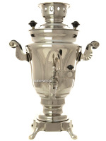 Электрический самовар 1,5 литра никелированный "тюльпан", арт.130204