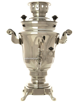 Электрический самовар 1,5 литра никелированный "тюльпан", арт.130204
