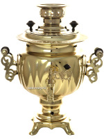 Электрический самовар 3 литра желтый "овал" с автоматическим отключением при закипании воды, арт. 120319к