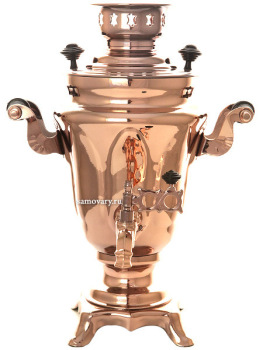 Электрический самовар 1,5 литра "тюльпан" с медным покрытием, арт. 110352