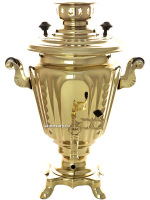 Электрический самовар 3 литра желтый "конус" с автоматическим отключением при закипании воды, арт. 130235к