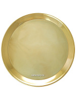 Латунный круглый гладкий поднос для самовара, Тула